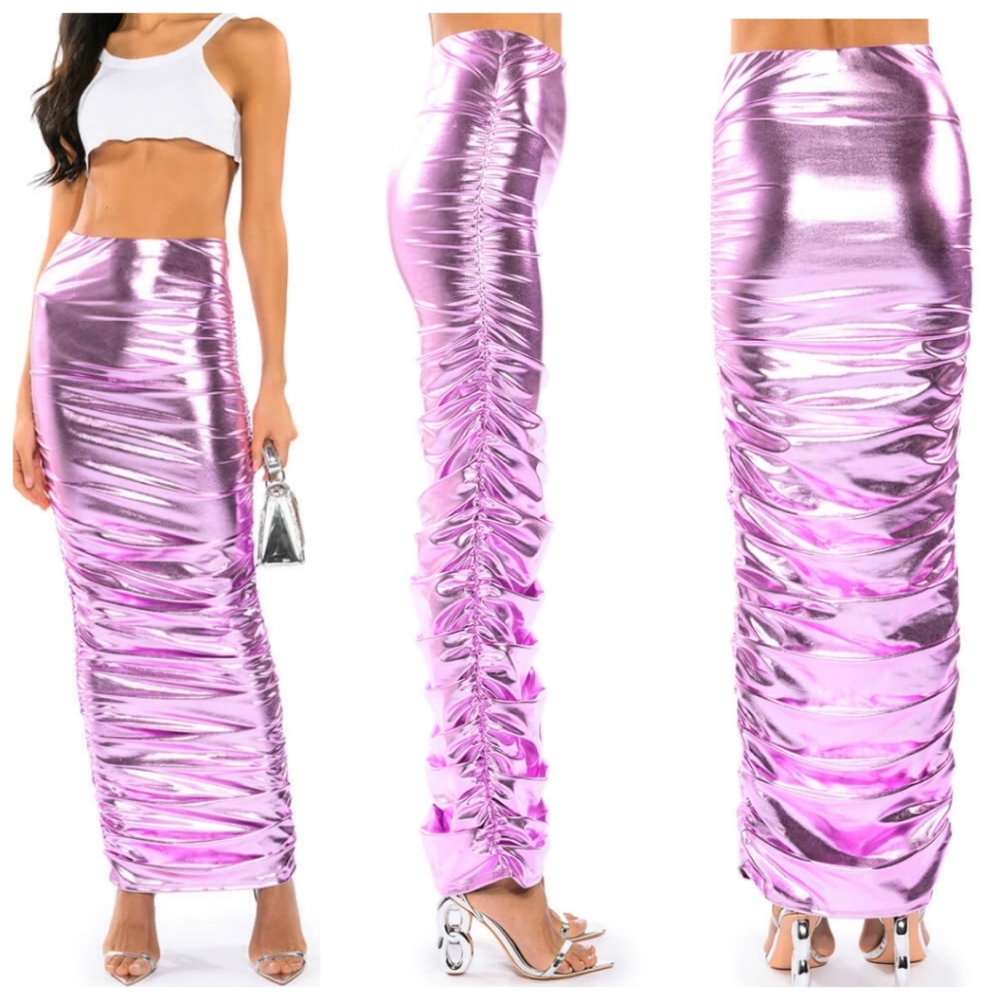 AKIRA Angel Energy Metallic Wriggle Skirt L